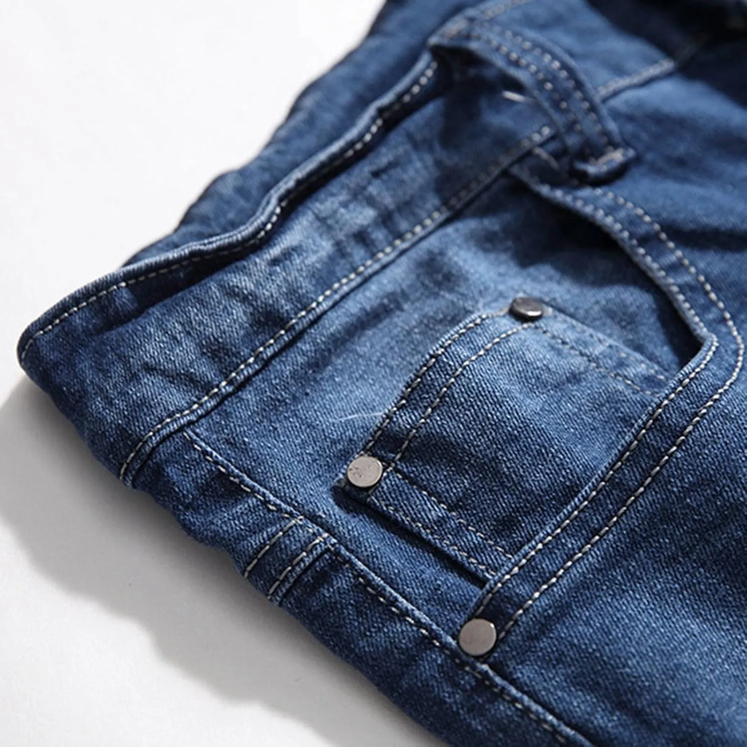 MIDOO Ripped Jeans Men Relaxed Fit Distressed Straight Leg Denim Pants Fashion Comfort Pants Trousers with Pockets
