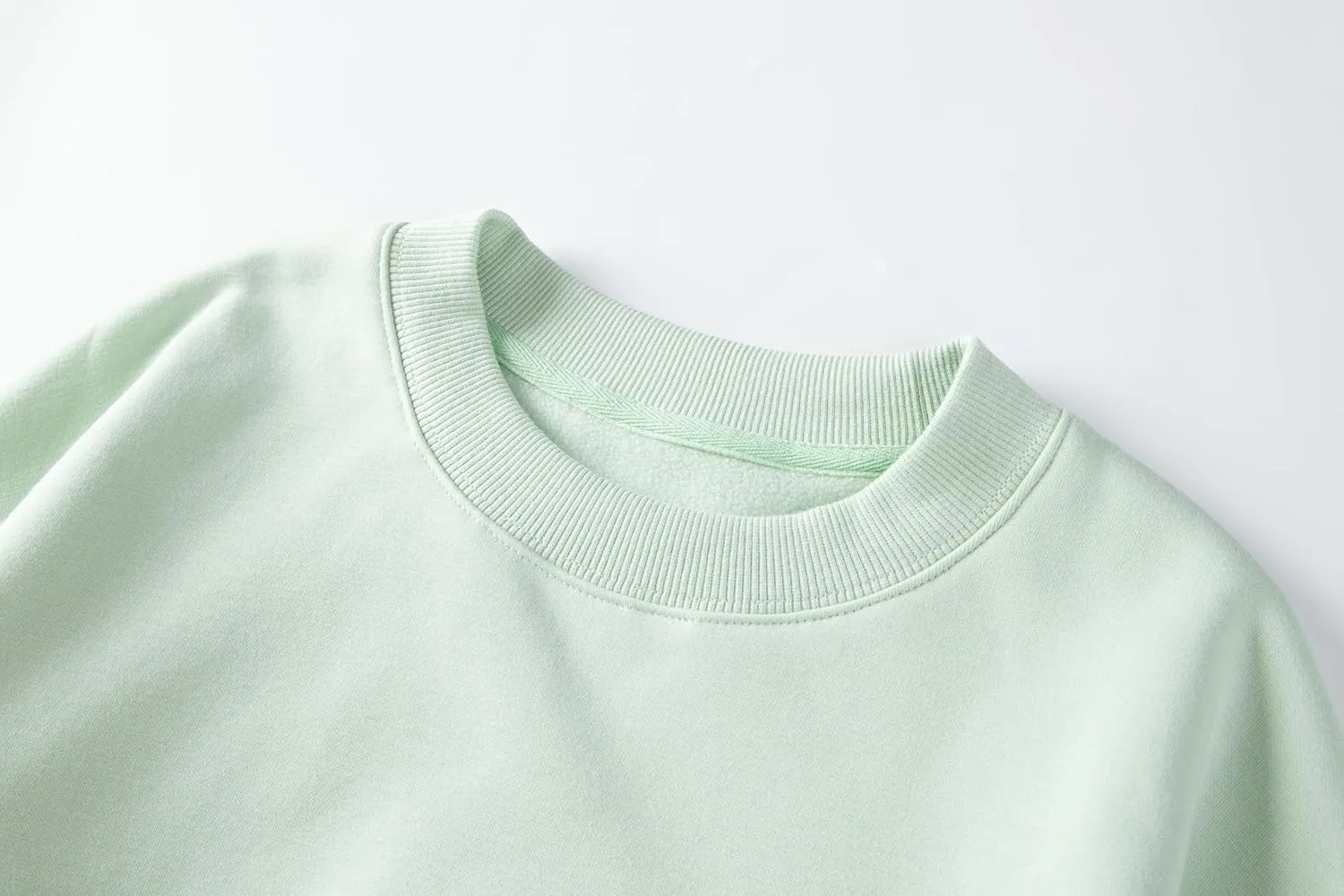 Ok54me Women Cropped Sweatshirt Long Sleeves Pullover Fleece Crop Tops