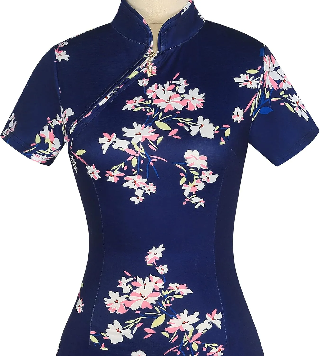 oxiuly Women's Vintage Floral Flare Party Wedding Stretch Bodycon Dresses Casual Work Pencil Dress OX183