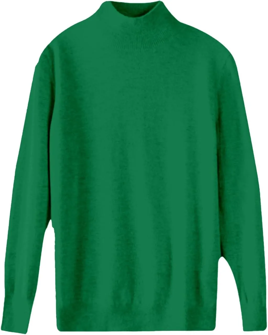 PETYCZEN Cashmere Sweaters for Women Casual Long Sleeve Mock Neck Sweater Cozy Warm Knit Sweater Jumpers Pullover Tops