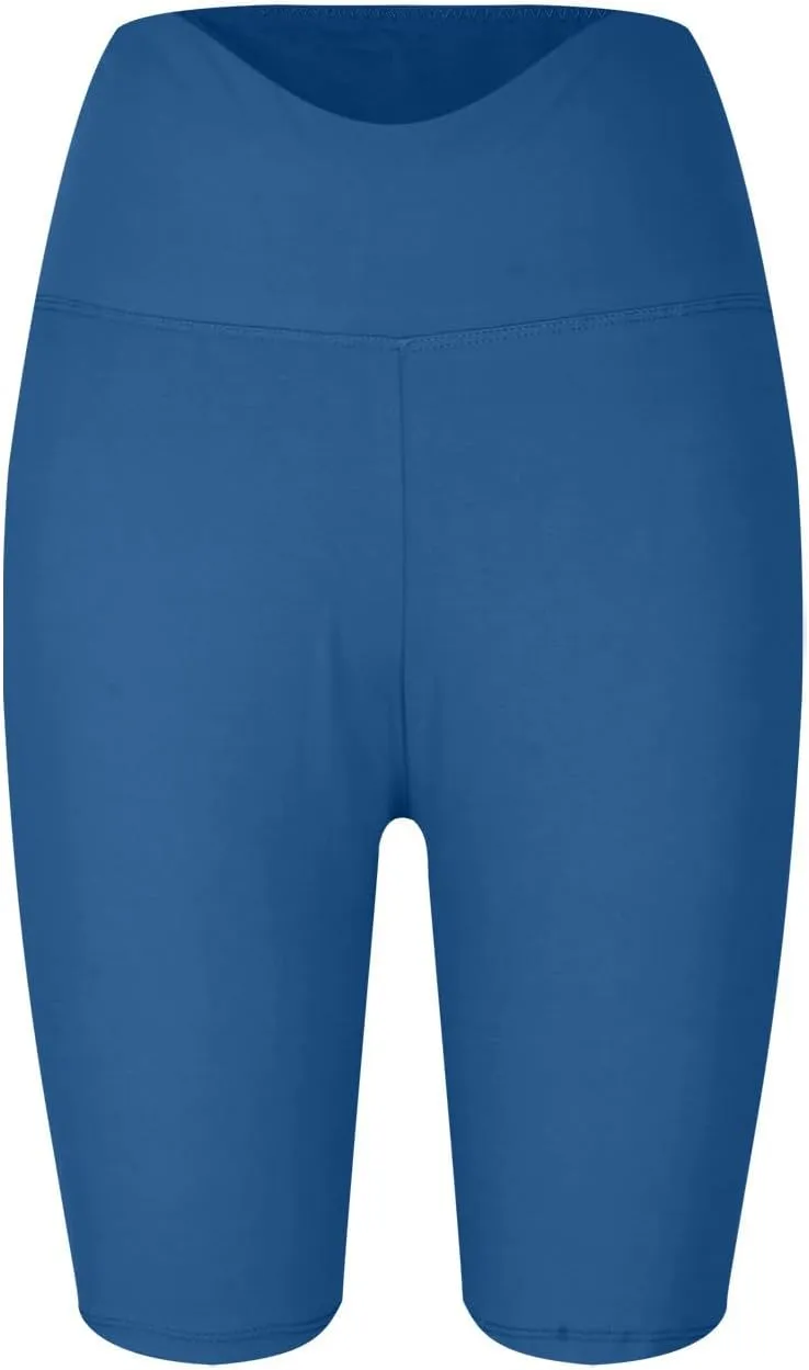 Plus Size Shorts for Women Stretch High Waist Workout Biker Short Leggings with Pocket Summer Fashion Fitness Shorts