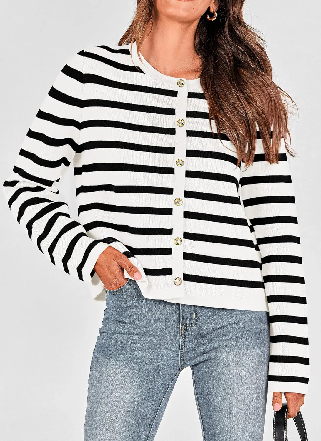 PRETTYGARDEN Women's Winter Cardigan Sweaters Button Down Open Front Long Sleeve Knit Cardigans Shirt Trendy Outerwear