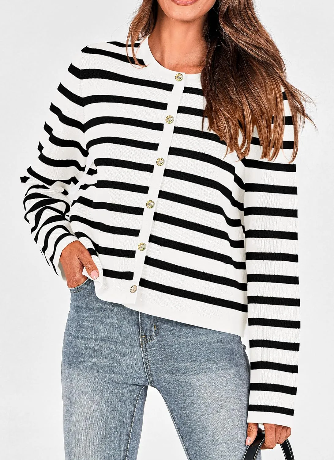 PRETTYGARDEN Women's Winter Cardigan Sweaters Button Down Open Front Long Sleeve Knit Cardigans Shirt Trendy Outerwear