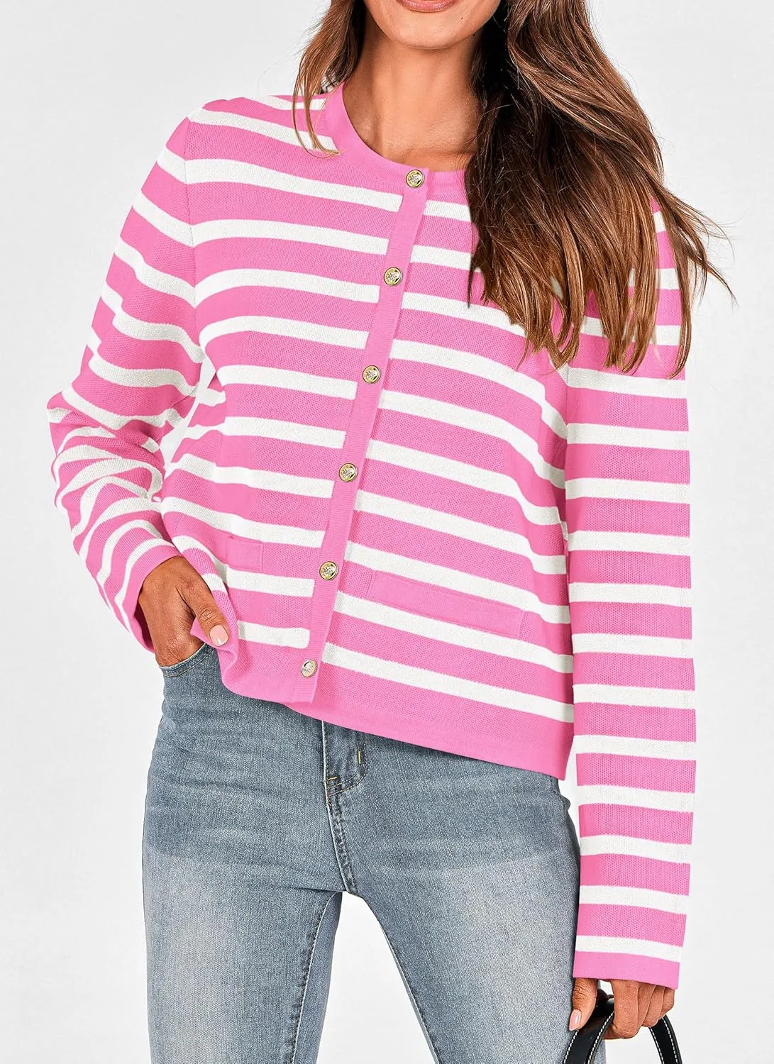 PRETTYGARDEN Women's Winter Cardigan Sweaters Button Down Open Front Long Sleeve Knit Cardigans Shirt Trendy Outerwear
