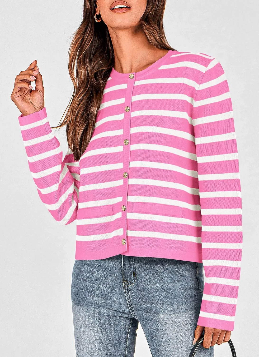 PRETTYGARDEN Women's Winter Cardigan Sweaters Button Down Open Front Long Sleeve Knit Cardigans Shirt Trendy Outerwear