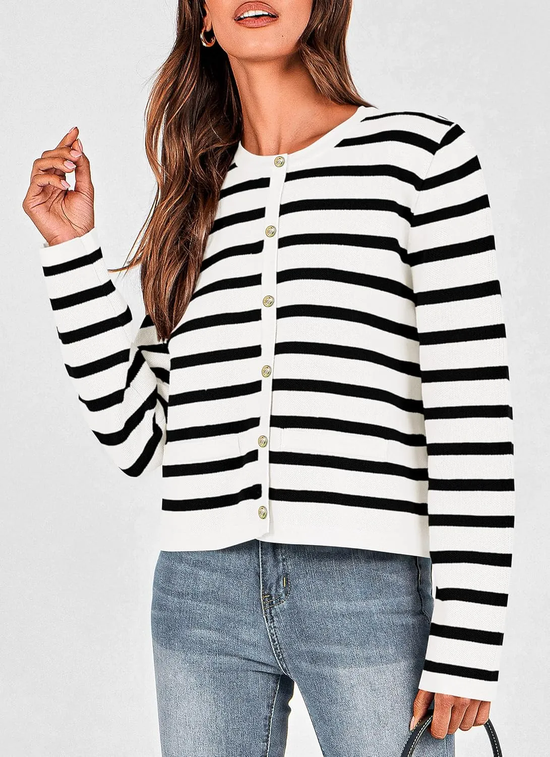 PRETTYGARDEN Women's Winter Cardigan Sweaters Button Down Open Front Long Sleeve Knit Cardigans Shirt Trendy Outerwear