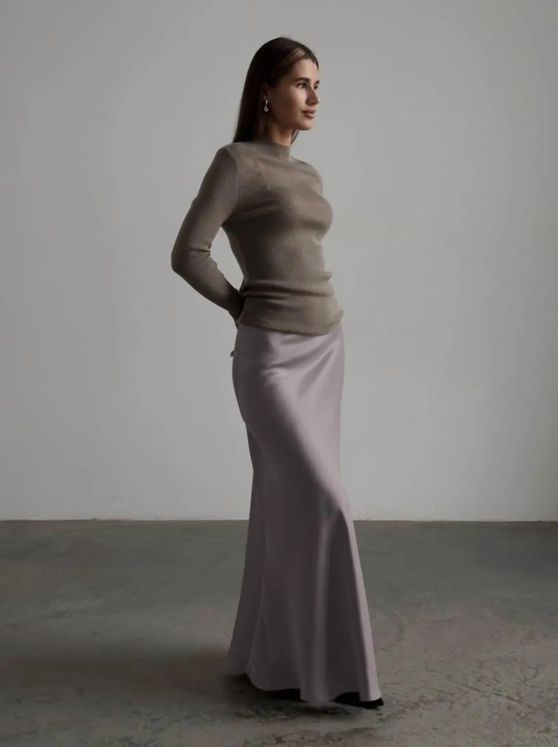 RARITYUS Women’s Silky Satin High Waist Maxi Skirt Elegant Flowy A Line Long Skirt Elastic Bodycon Mermaid Skirt