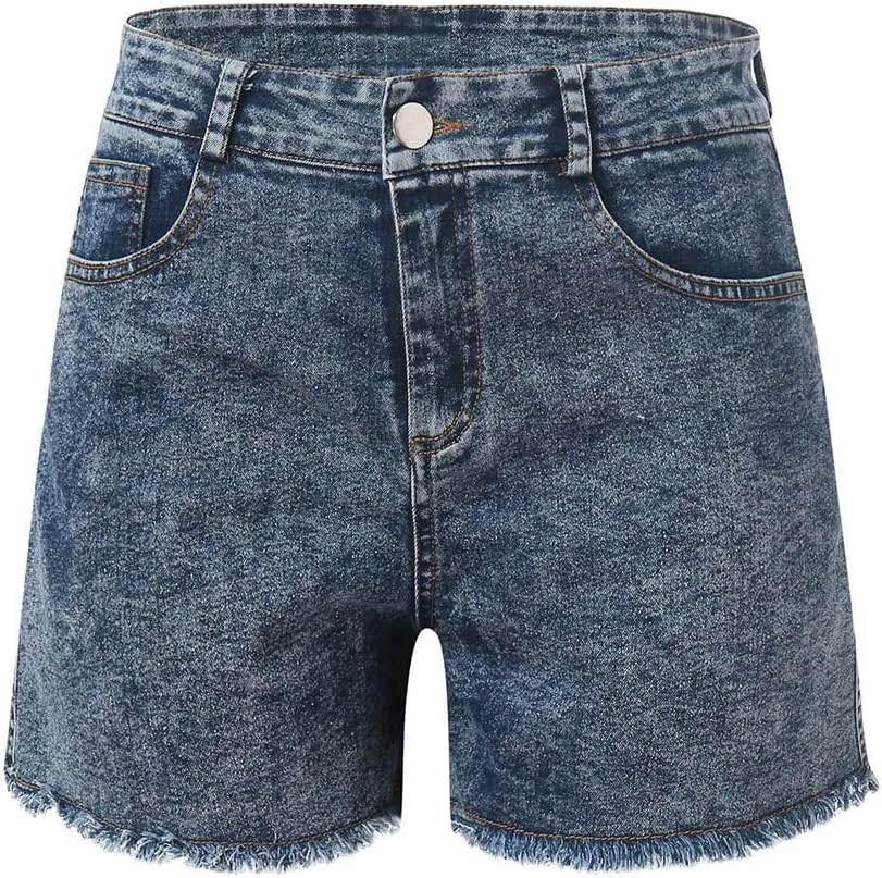 Shorts for Women High Waisted Stretchy Ripped Jean Shorts Distressed Frayed Denim Shorts Ladies Sexy Jean Shorts for Work