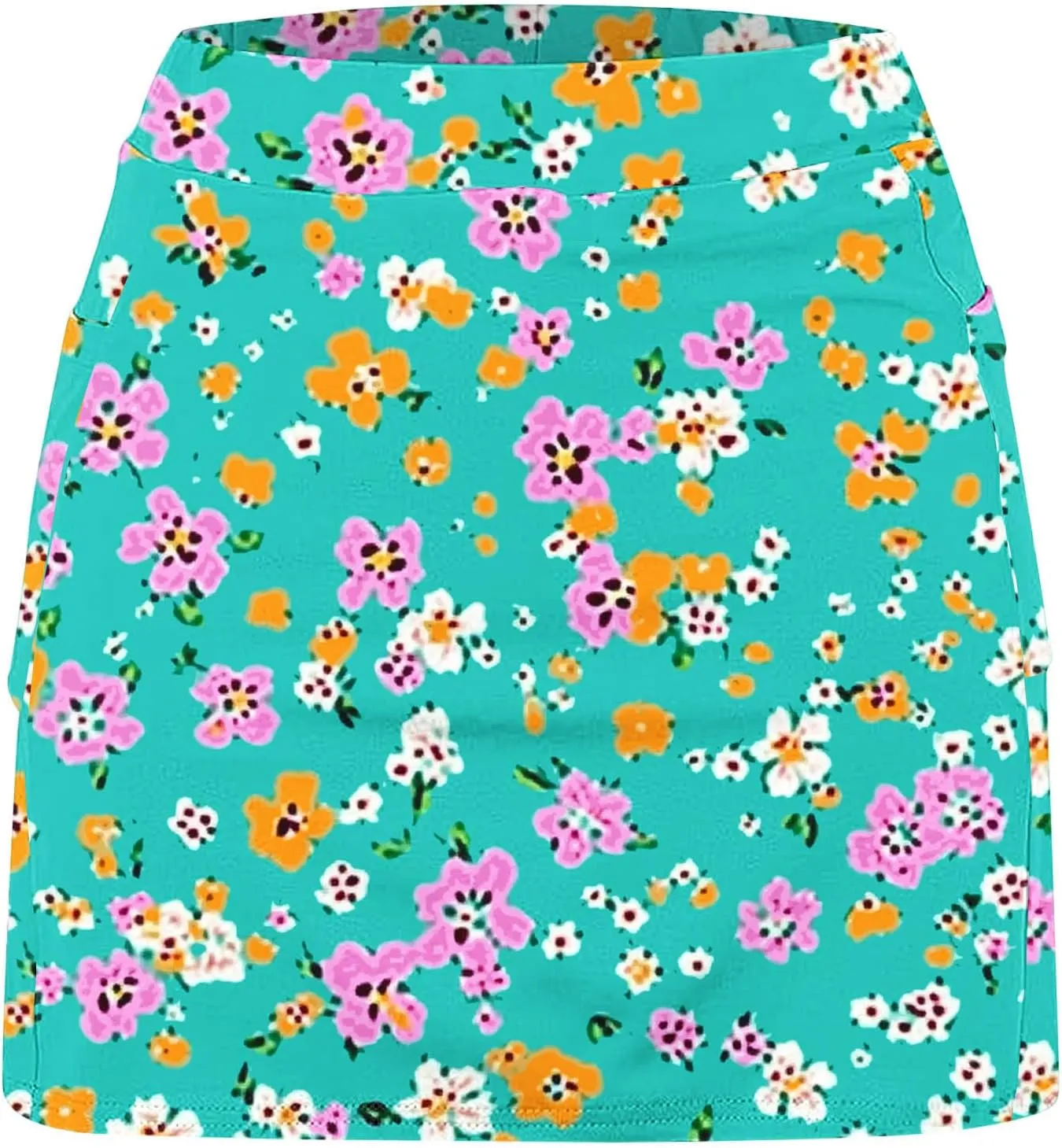 Skorts for Woman Casual Athletic Running Shorts Trendy Floral Print Summer Outfits Dressy High Waisted Workout Shorts