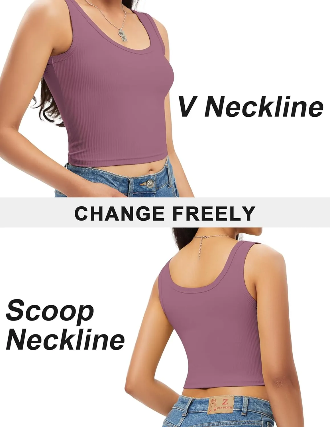 Sports Crop Tank Tops for Women Cropped Workout Tops V or Scoop Neckline Running Yoga Tanks Cotton Sleeveless Gym Shirts