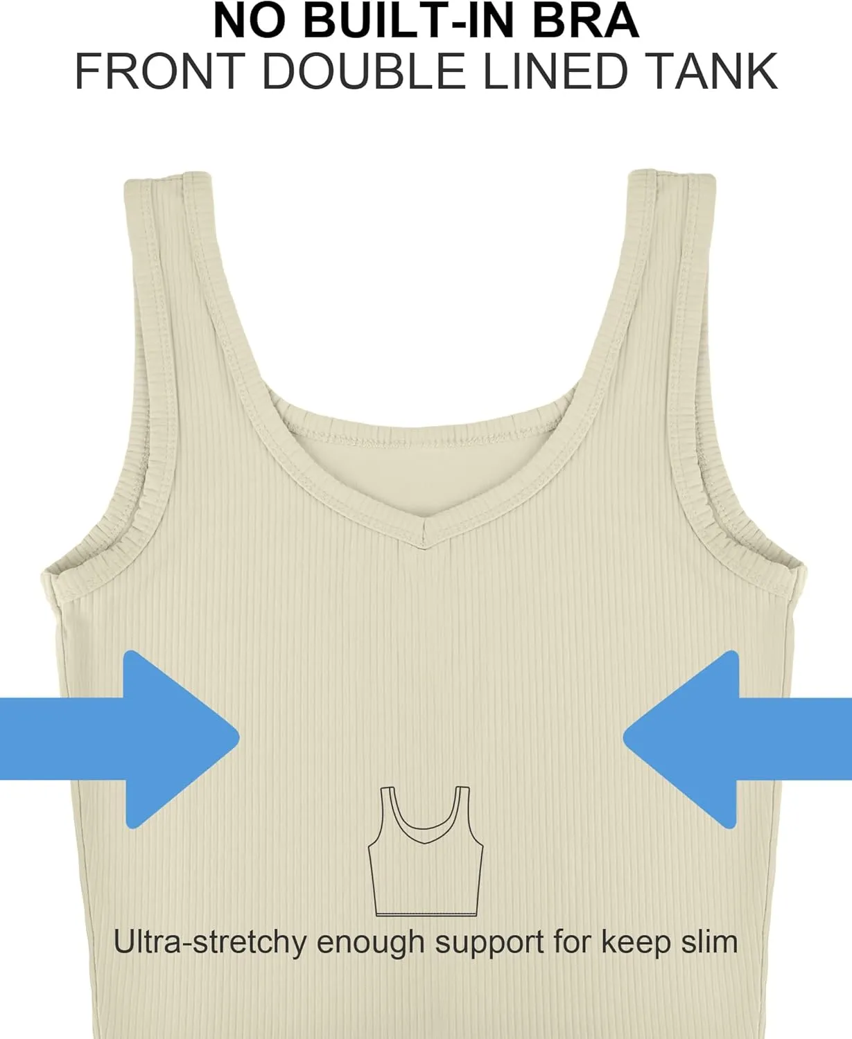 Sports Crop Tank Tops for Women Cropped Workout Tops V or Scoop Neckline Running Yoga Tanks Cotton Sleeveless Gym Shirts