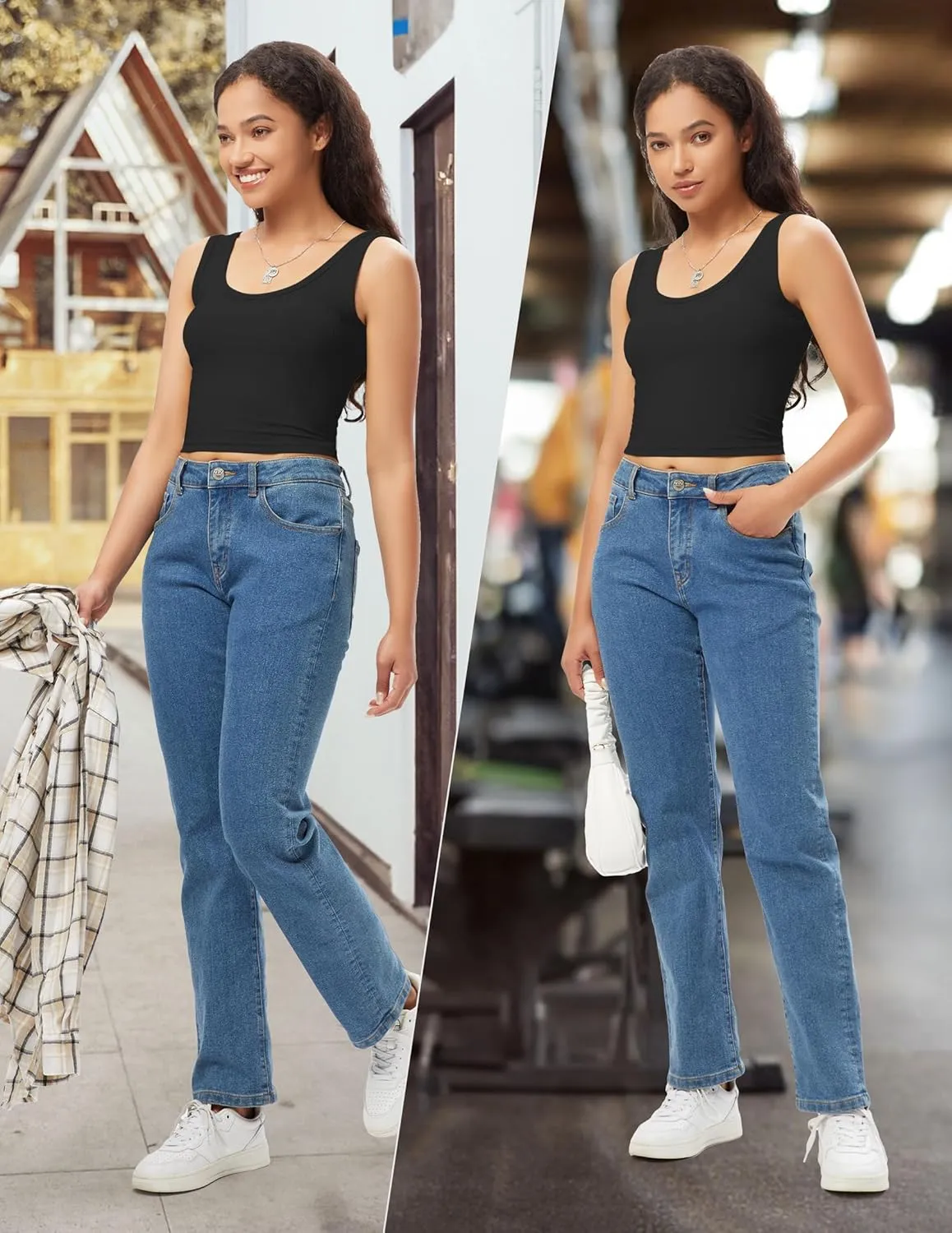 Sports Crop Tank Tops for Women Cropped Workout Tops V or Scoop Neckline Running Yoga Tanks Cotton Sleeveless Gym Shirts