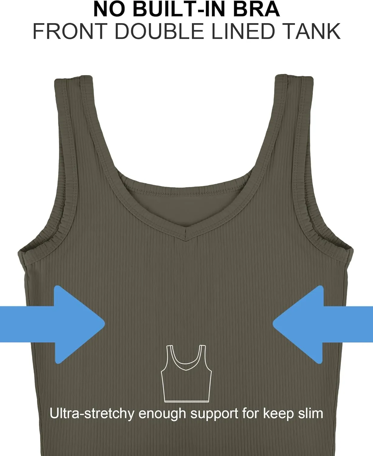 Sports Crop Tank Tops for Women Cropped Workout Tops V or Scoop Neckline Running Yoga Tanks Cotton Sleeveless Gym Shirts