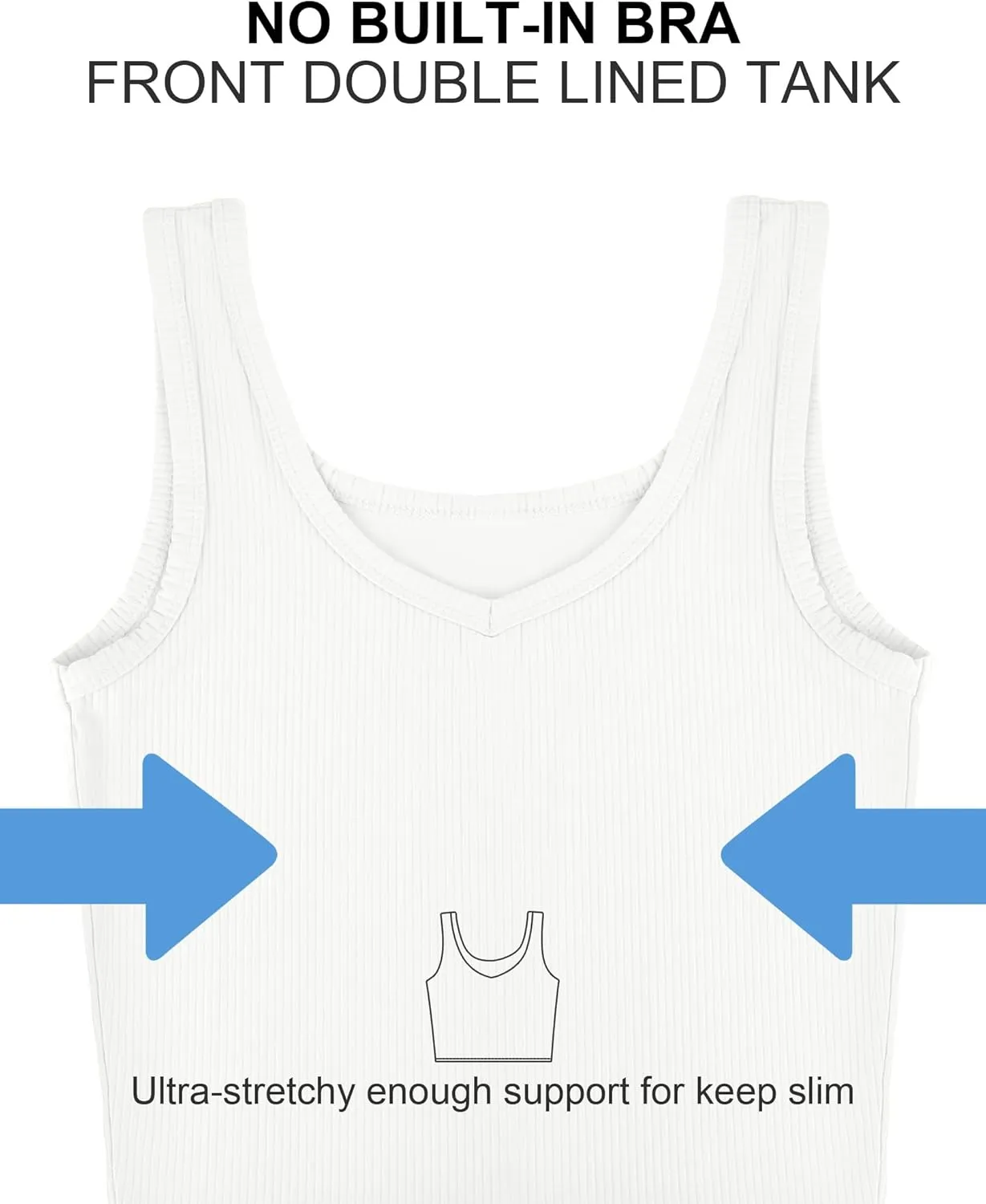 Sports Crop Tank Tops for Women Cropped Workout Tops V or Scoop Neckline Running Yoga Tanks Cotton Sleeveless Gym Shirts