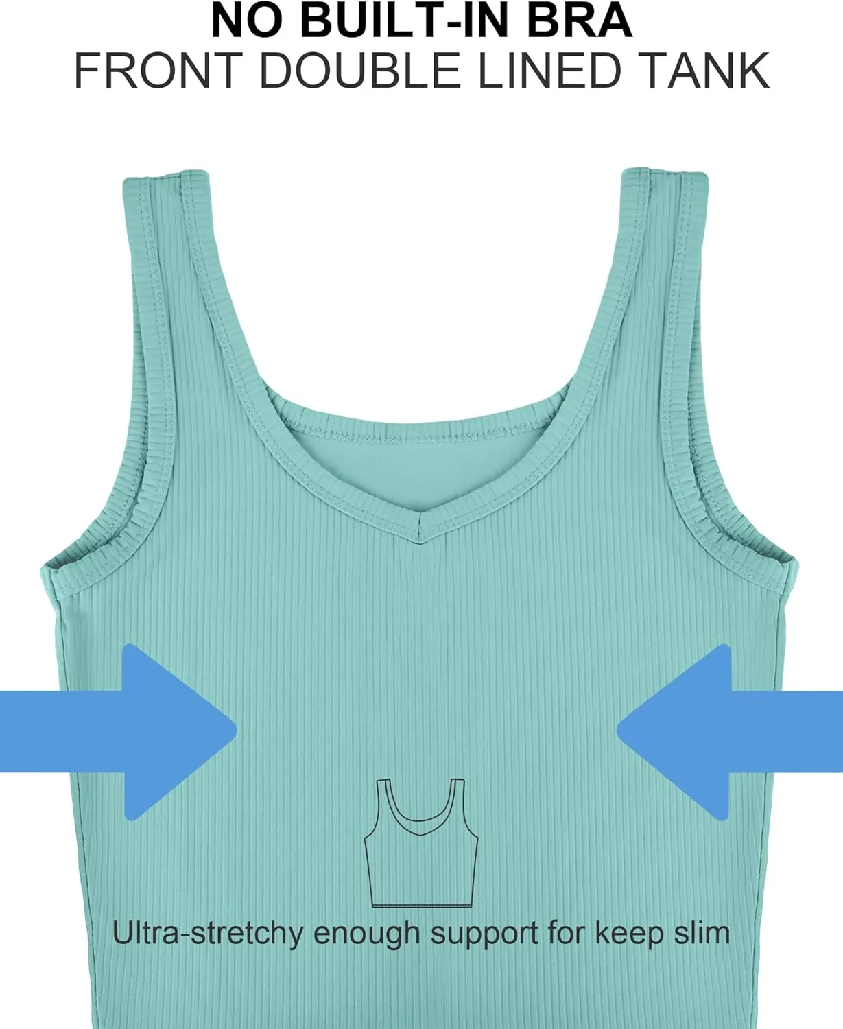 Sports Crop Tank Tops for Women Cropped Workout Tops V or Scoop Neckline Running Yoga Tanks Cotton Sleeveless Gym Shirts