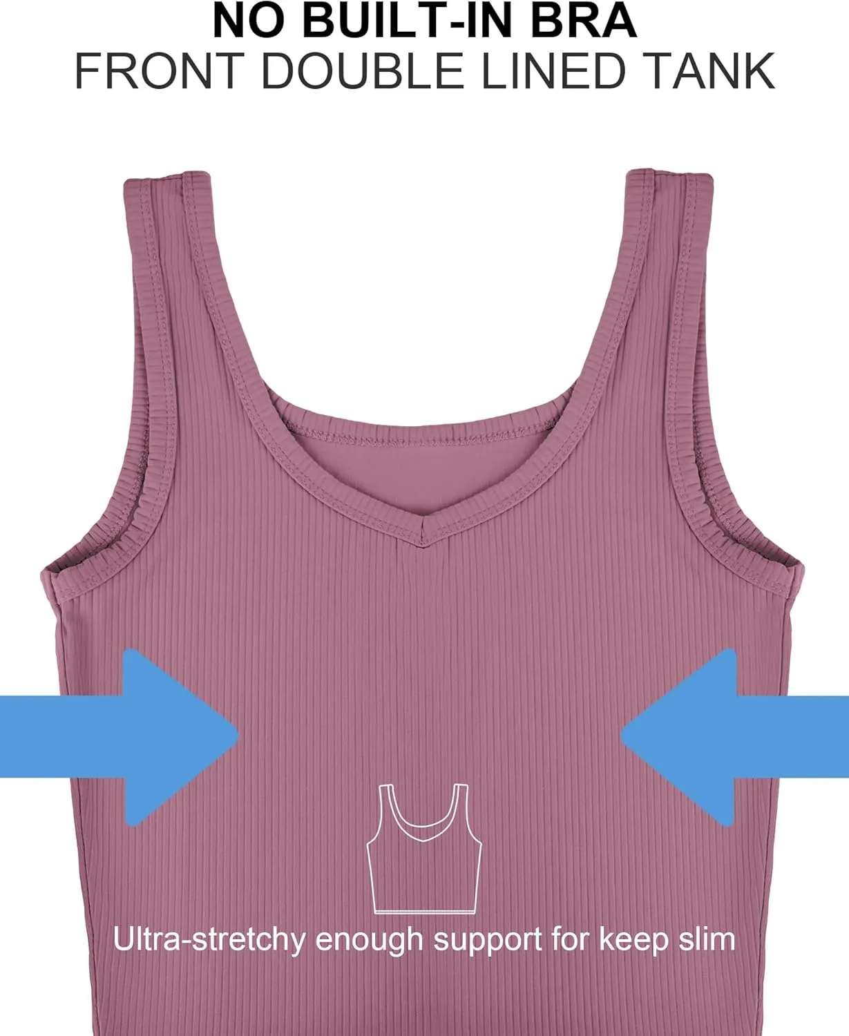 Sports Crop Tank Tops for Women Cropped Workout Tops V or Scoop Neckline Running Yoga Tanks Cotton Sleeveless Gym Shirts