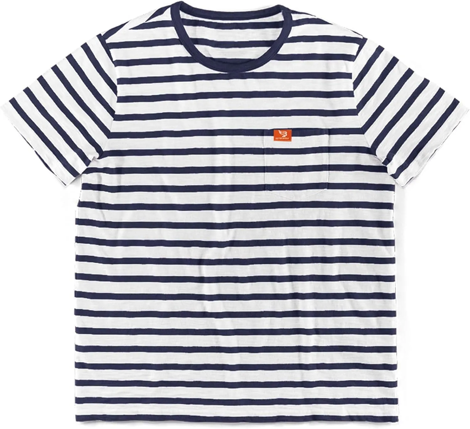 Striped Shirts for Men Short Sleeve Crewneck Neck T-Shirts with Pocket Classic Basic Tees Fashion Summer Shirt Tops