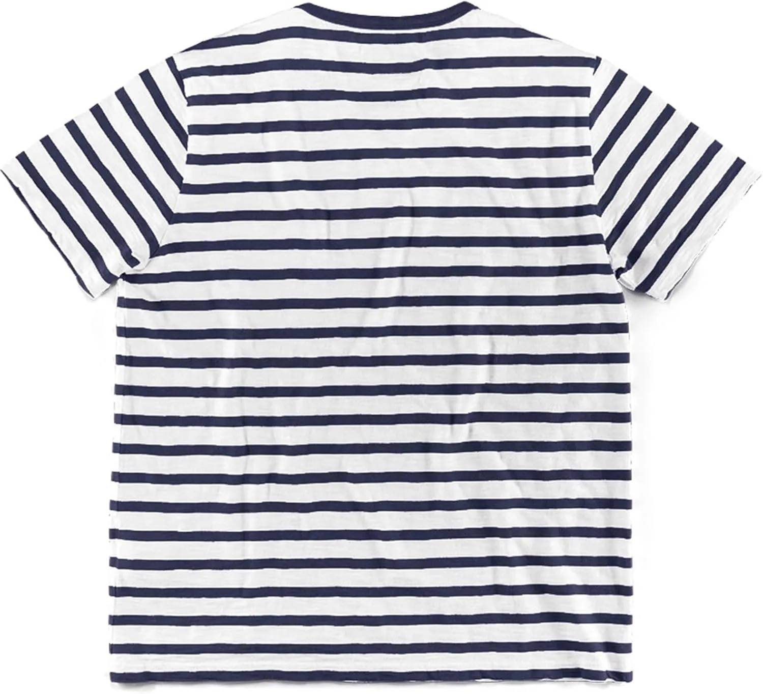 Striped Shirts for Men Short Sleeve Crewneck Neck T-Shirts with Pocket Classic Basic Tees Fashion Summer Shirt Tops