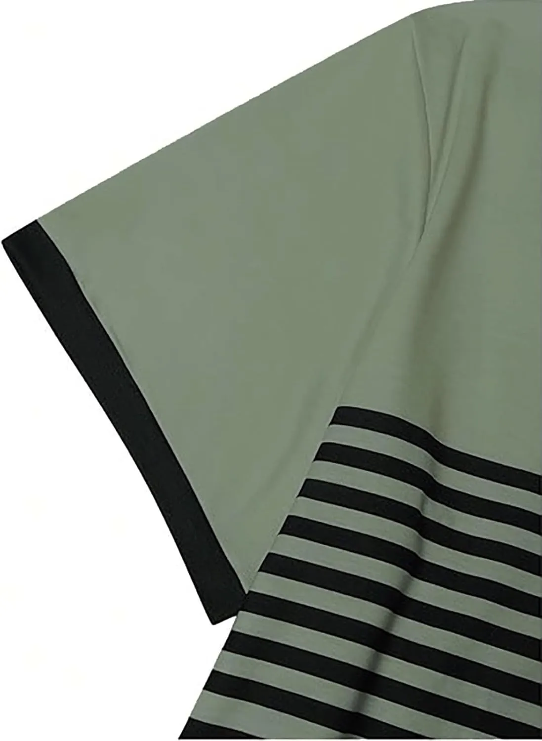 Striped Shirts for Men Short Sleeve Crewneck Neck T-Shirts with Pocket Classic Basic Tees Fashion Summer Shirt Tops