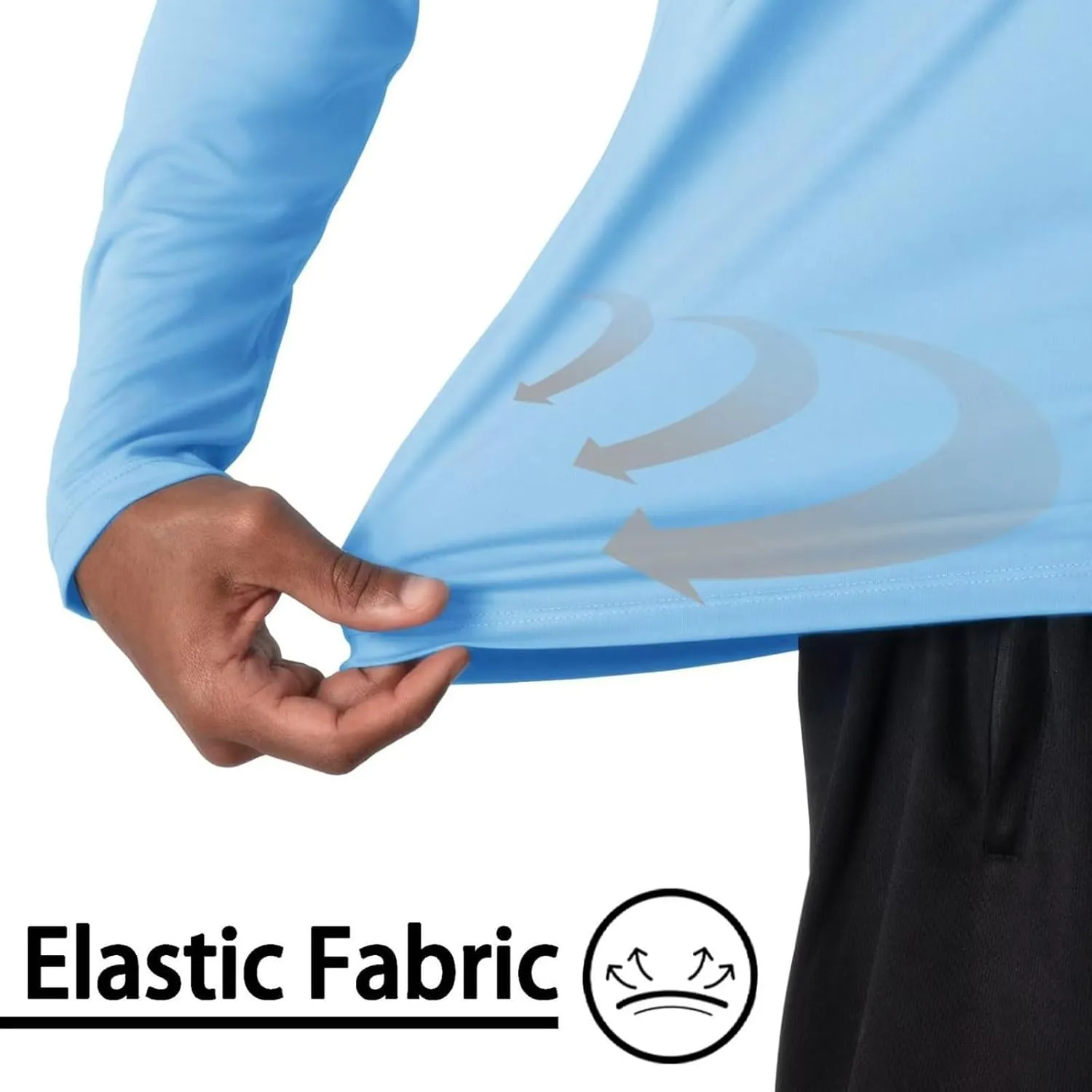 Sun Shirts for Men Hoodie Casual UPF 50  Uv Protection Fishing Shirt Lightweight Quick Dry Long Sleeve Athletic Shirt