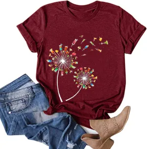 Sunflower Graphic Tee T Shirt Women Short Sleeve Cute Casual Tees Loose Fit Summer Tunic Tops