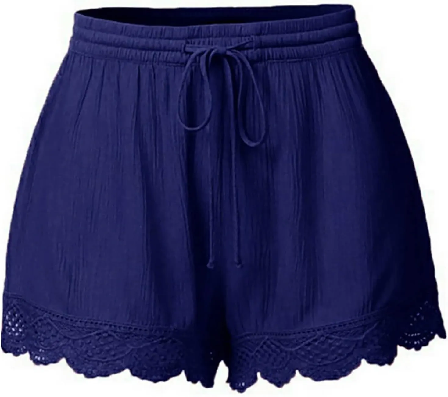 TANGNADE Shorts for Women Trendy High Elastic Waisted Drawstring Beach Shorts 2024 Summer Flowy Wide Leg Shorts