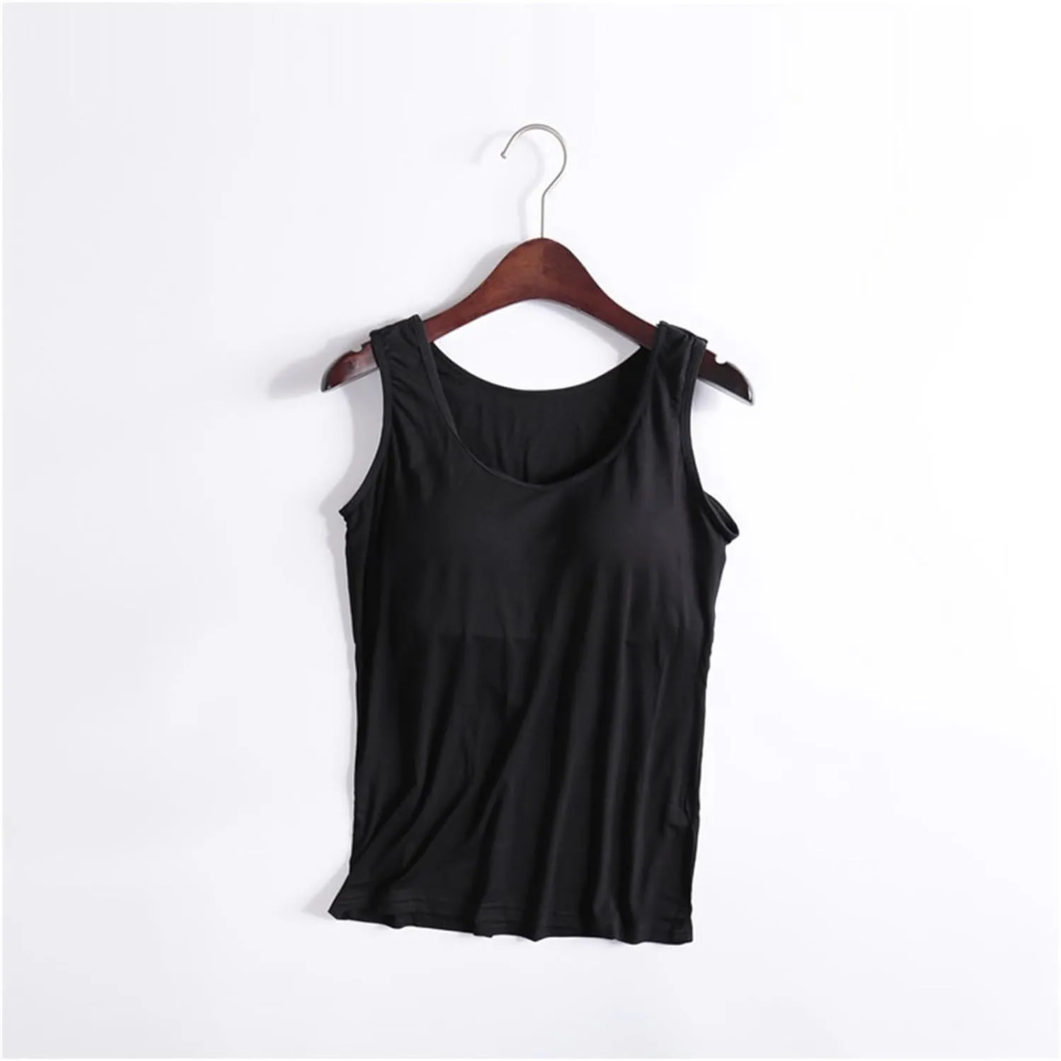 Tank Top with Built in Bra for Women 2025 Casual Summer Sleeveless Tops Basic Padded Tanktops Workout Yoga Shirts