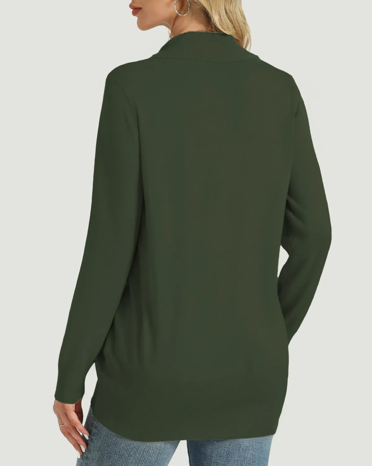 Tanou Womens Cardigan Lightweight Soft Long Sleeve Open Front Casual Knit Cardigan Sweater