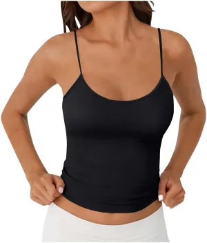 TARIENDY Womens Tank Tops Athletic Workout Casual Summer Sleeveless Camis Plain Slim Fit Comfy Spaghetti Strap Basic Top