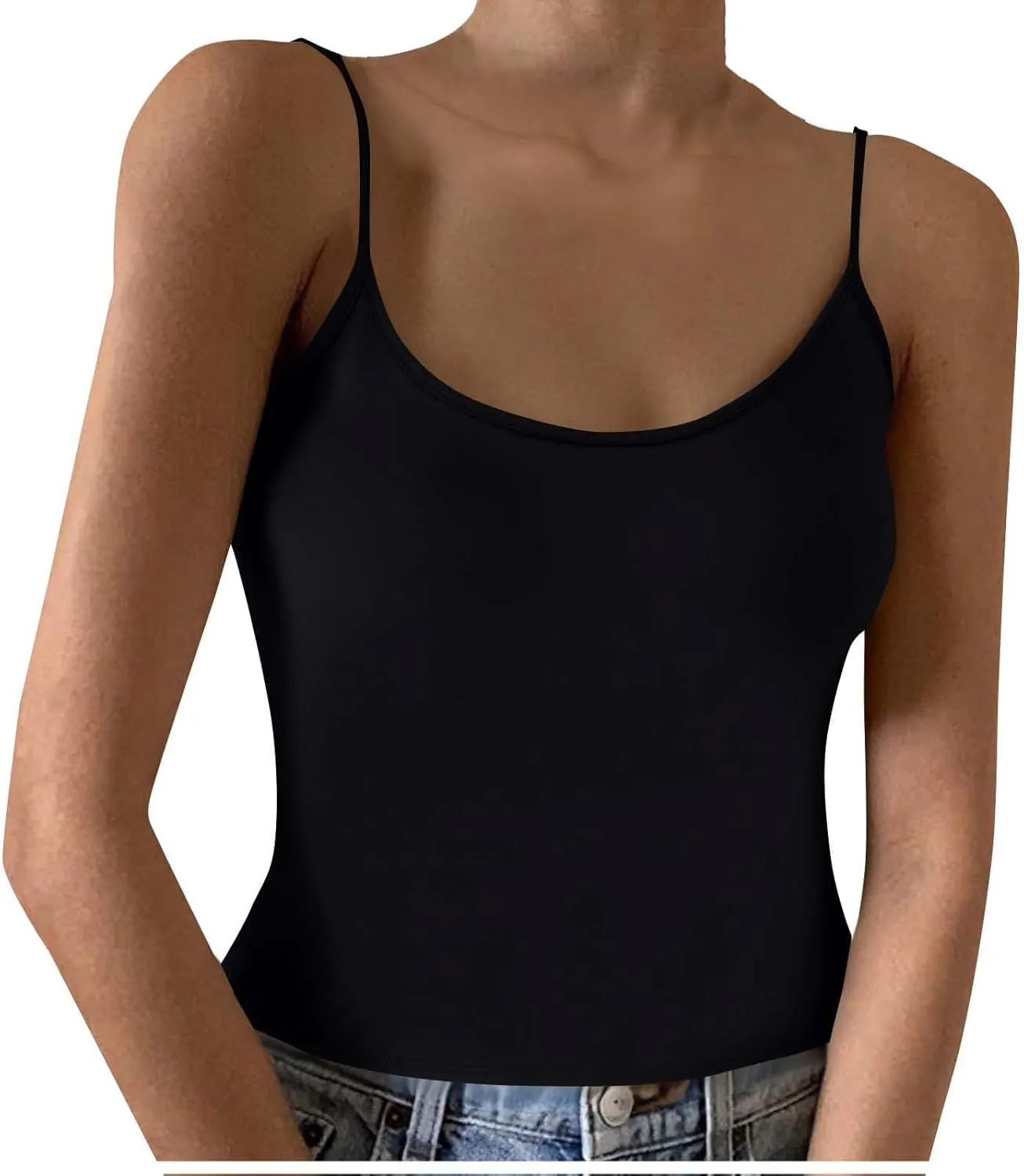 TARIENDY Womens Tank Tops Athletic Workout Casual Summer Sleeveless Camis Plain Slim Fit Comfy Spaghetti Strap Basic Top