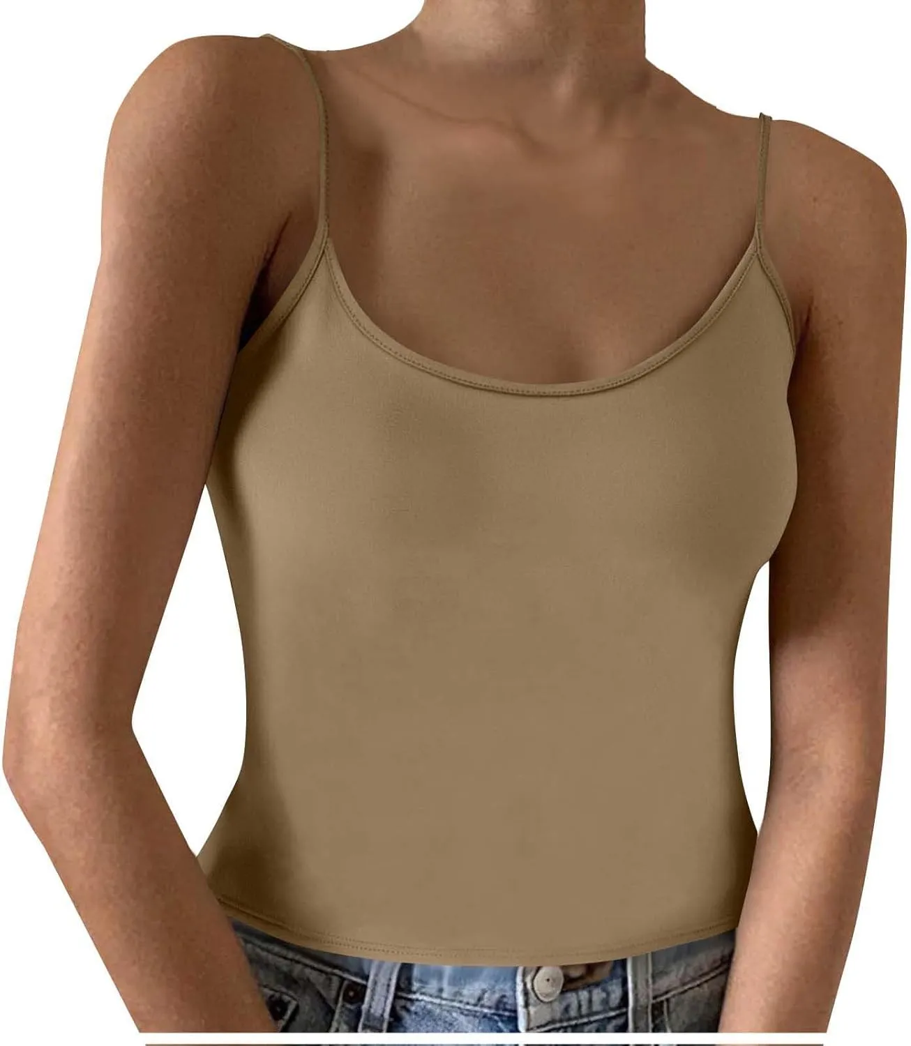 TARIENDY Womens Tank Tops Athletic Workout Casual Summer Sleeveless Camis Plain Slim Fit Comfy Spaghetti Strap Basic Top