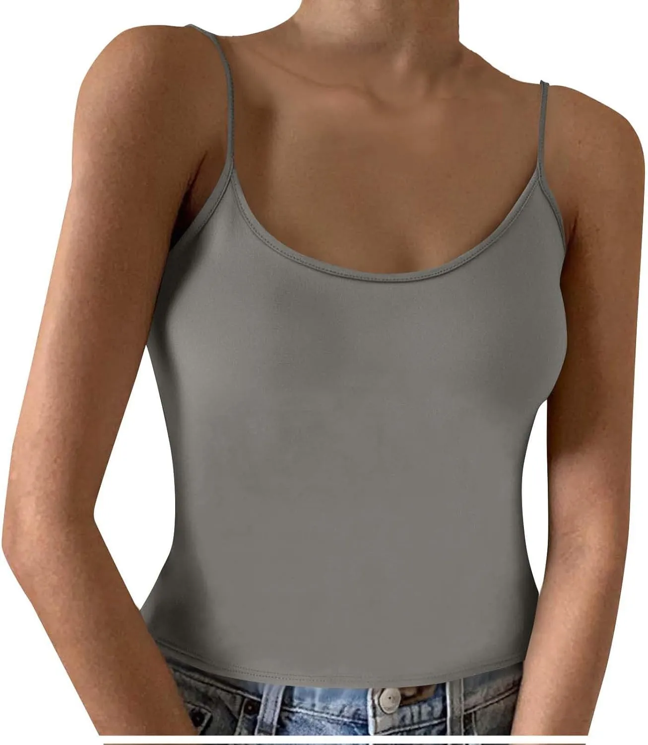 TARIENDY Womens Tank Tops Athletic Workout Casual Summer Sleeveless Camis Plain Slim Fit Comfy Spaghetti Strap Basic Top