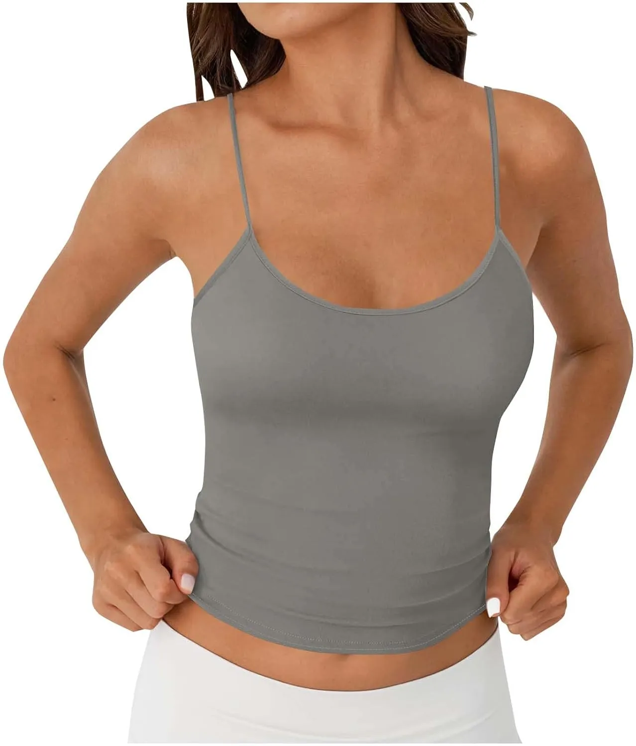 TARIENDY Womens Tank Tops Athletic Workout Casual Summer Sleeveless Camis Plain Slim Fit Comfy Spaghetti Strap Basic Top