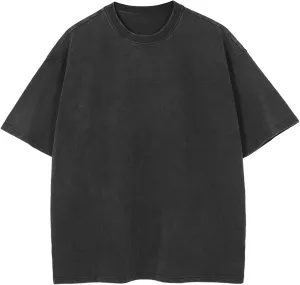 Vamtac Men's T-Shirts Classic Vintage Solid Oversized Cotton Baggy Casual Tees Gym Workout Tops Unisex