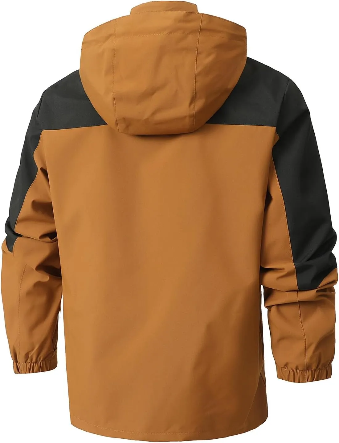 Waterproof Jackets for Men Lightweight Casual Rain Jackets Hooded Raincoat Zip Windbreaker for Running Hiking Travel