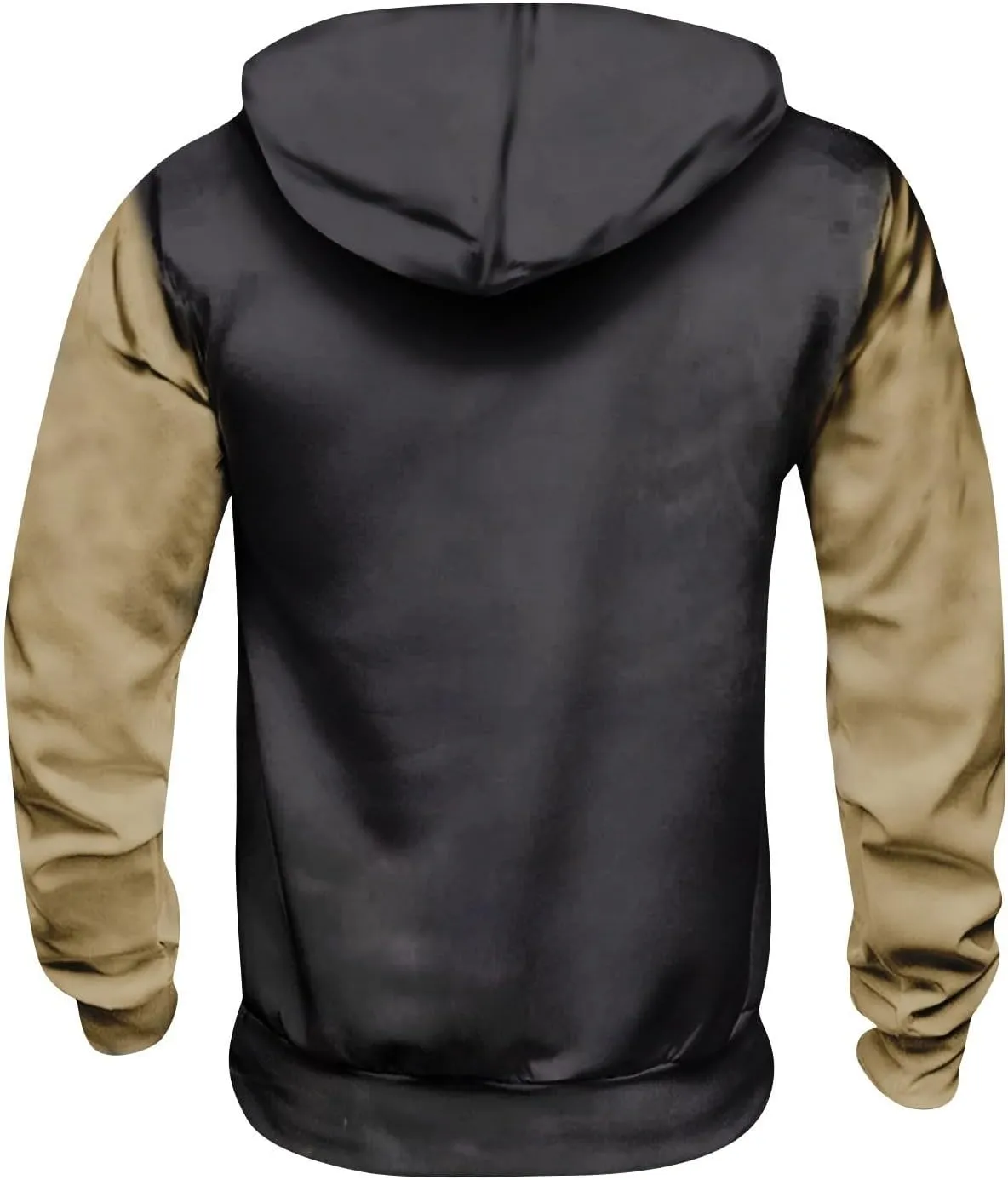WENKOMG1 Mens Retro Hoodies,Spring Fall Long Sleeve Graphic Sweatshirt Casual Distressed Quarter Zipper Hooded Pullover