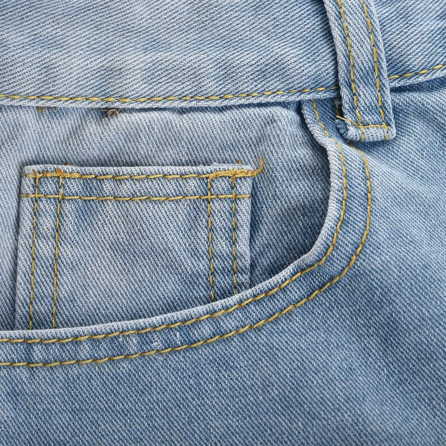 Women Casual Summer Mid Waist Stretchy Denim Jean Shorts Junior Short Jean Elastic Comfy Shorts Straight Fit Jean Shorts