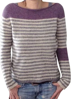 Women Fair Isle Sweaters Casual Scoop Neck Long Sleeved Vintage Sweater Loose Fuzzy Knitted Sweater Pullover Top