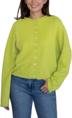Women Lightweight Cardigan Sweater Button Down Long Sleeve Crewneck Crop Knit Cardigans Casual Basic Knitwear