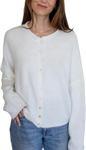 Women Lightweight Cardigan Sweater Button Down Long Sleeve Crewneck Crop Knit Cardigans Casual Basic Knitwear