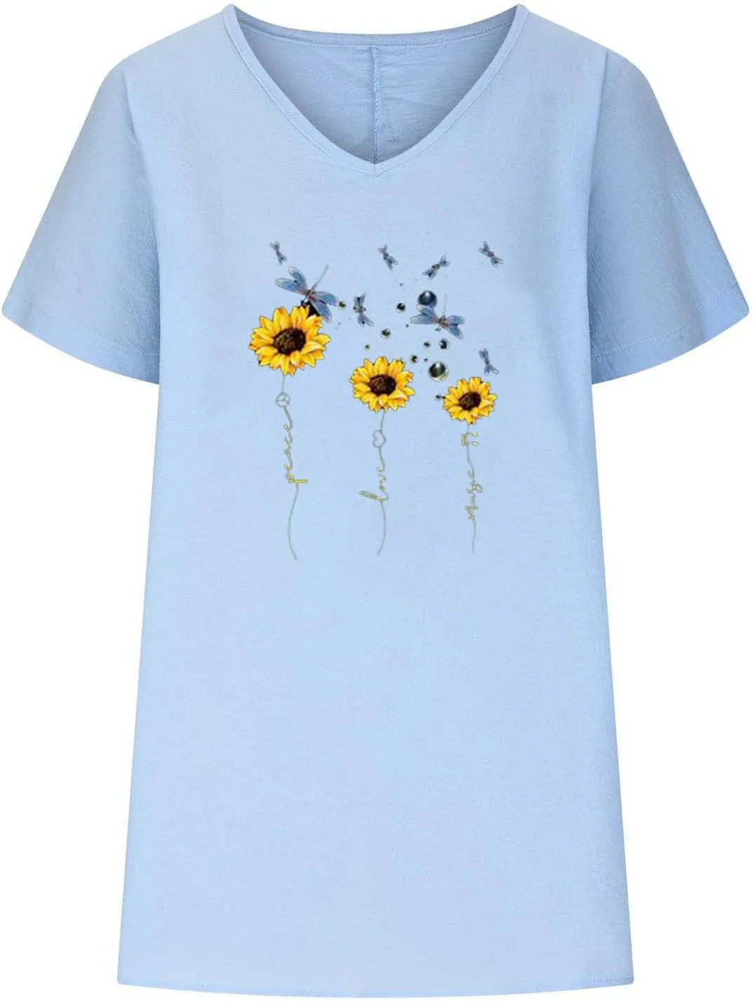 Women Linen Tops Plus Size Short Sleeve V Neck Floral Blouse Tops Dressy Casual Cpmfy Summer Oversized Tshirts