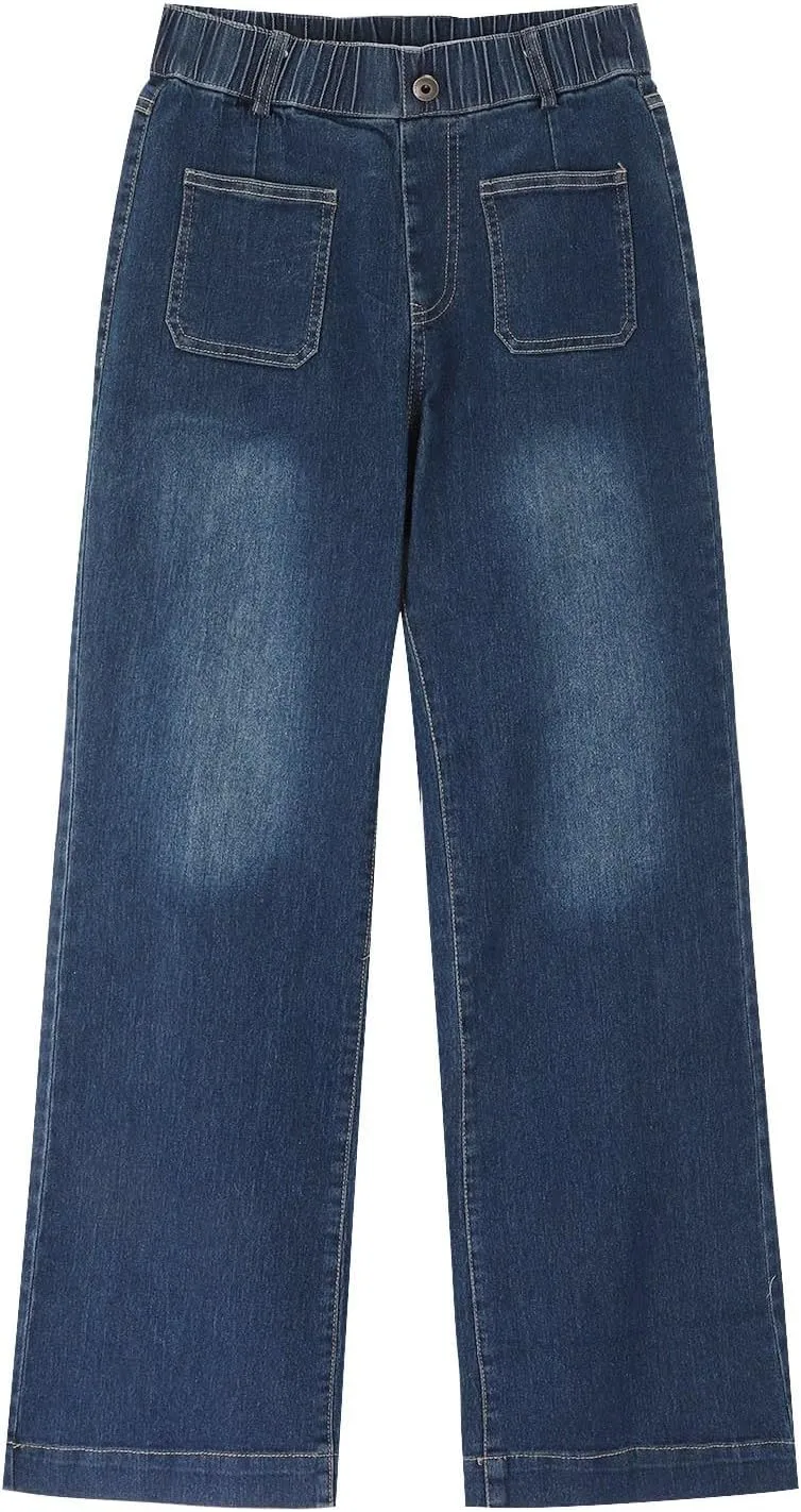 Women's Barrel Jeans Wide Leg Mid Rise Loose Y2k Baggy Boyfriend Jeans(Runs Small, Order Two Size Up