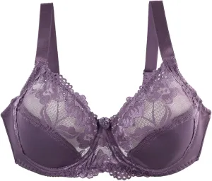 Women's Inbarely Triangle Bralette 42/95 44/100 46/105 BCDEF Cup Bra Sexy Lace Bra for Women Plus Size Sports Bra
