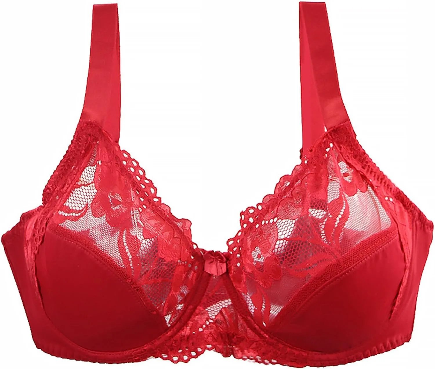 Women's Inbarely Triangle Bralette 42/95 44/100 46/105 BCDEF Cup Bra Sexy Lace Bra for Women Plus Size Sports Bra