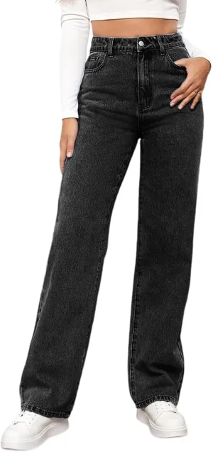 Womens Jeans Plus Size Curvy Fit Bootcut Cargo Wide Leg Denim Pants Straight High Waisted Comfort Flex Jean Pants