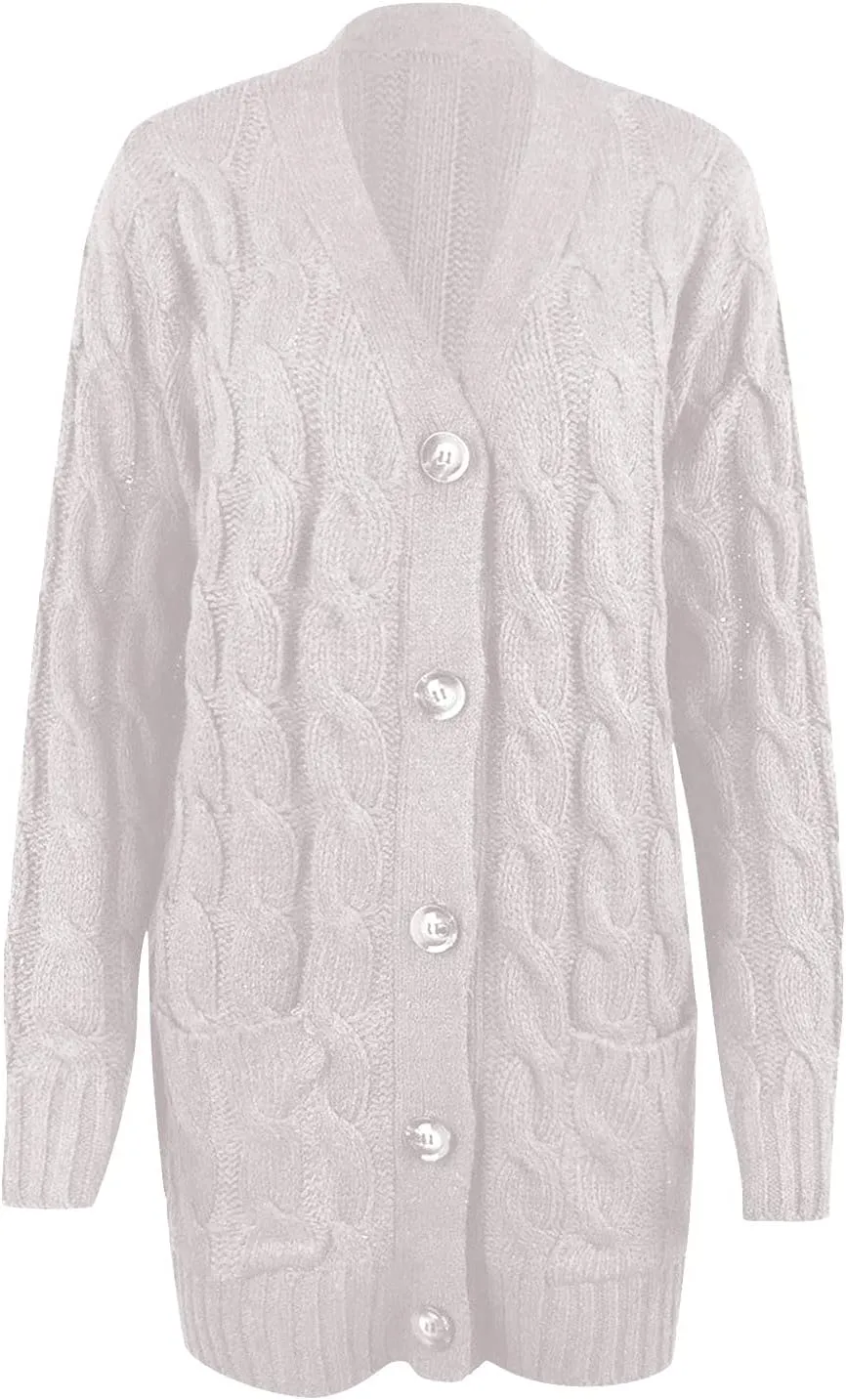 Women's Sweaters Cardigan Open Front Knit Sweater Winter Cardigans Soft Sweaters for Women Trendy Soft Coat