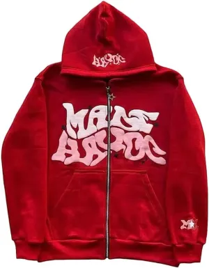 Women's Sweatshirt Full-Zip Hoodie Ladies Women Hooded Print Round Neck Long Sleeve Sweatshirt Tops Drop Shoulder