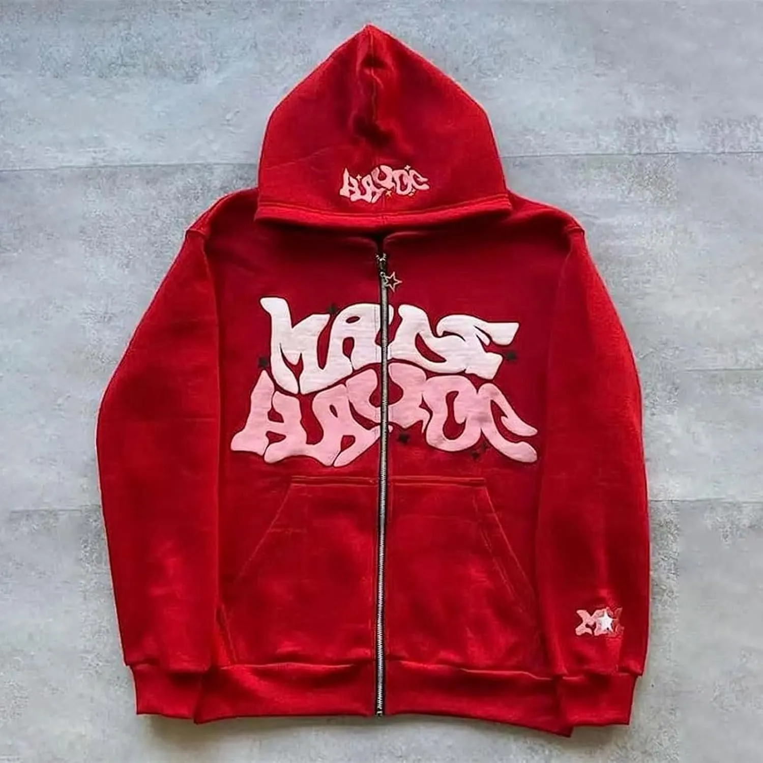 Women's Sweatshirt Full-Zip Hoodie Ladies Women Hooded Print Round Neck Long Sleeve Sweatshirt Tops Drop Shoulder